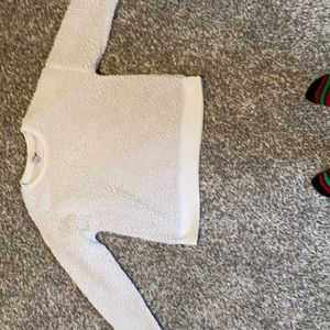 a comfortable white sweatshirt